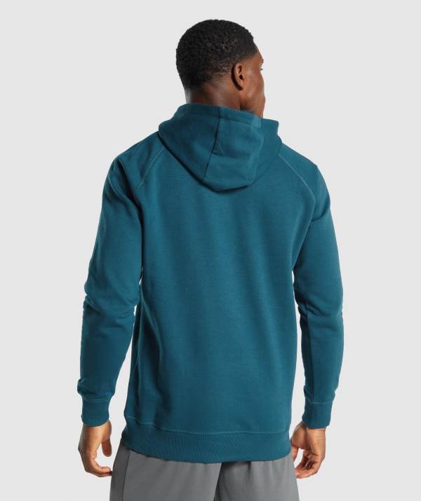 Panske Mikiny S Kapucňou Gymshark Sharkhead Infill Tyrkysové | CR0789623